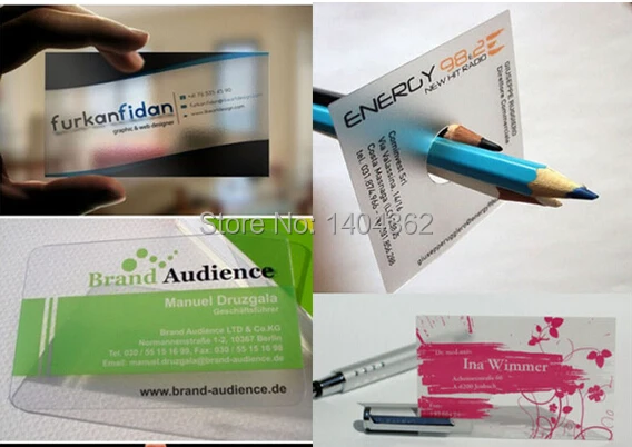 Матовая прозрачная печать визитных карточек на заказ толщиной 0 38 мм высокое