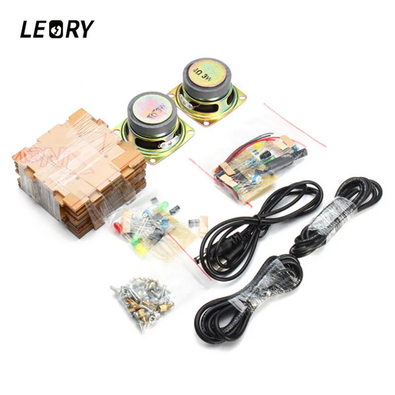 LEORY 50 мм 3 Вт DIY прозрачный динамик индивидуальность мини динамик s небольшой портативный светодиодный дисплей динамик 70x70x76 мм
