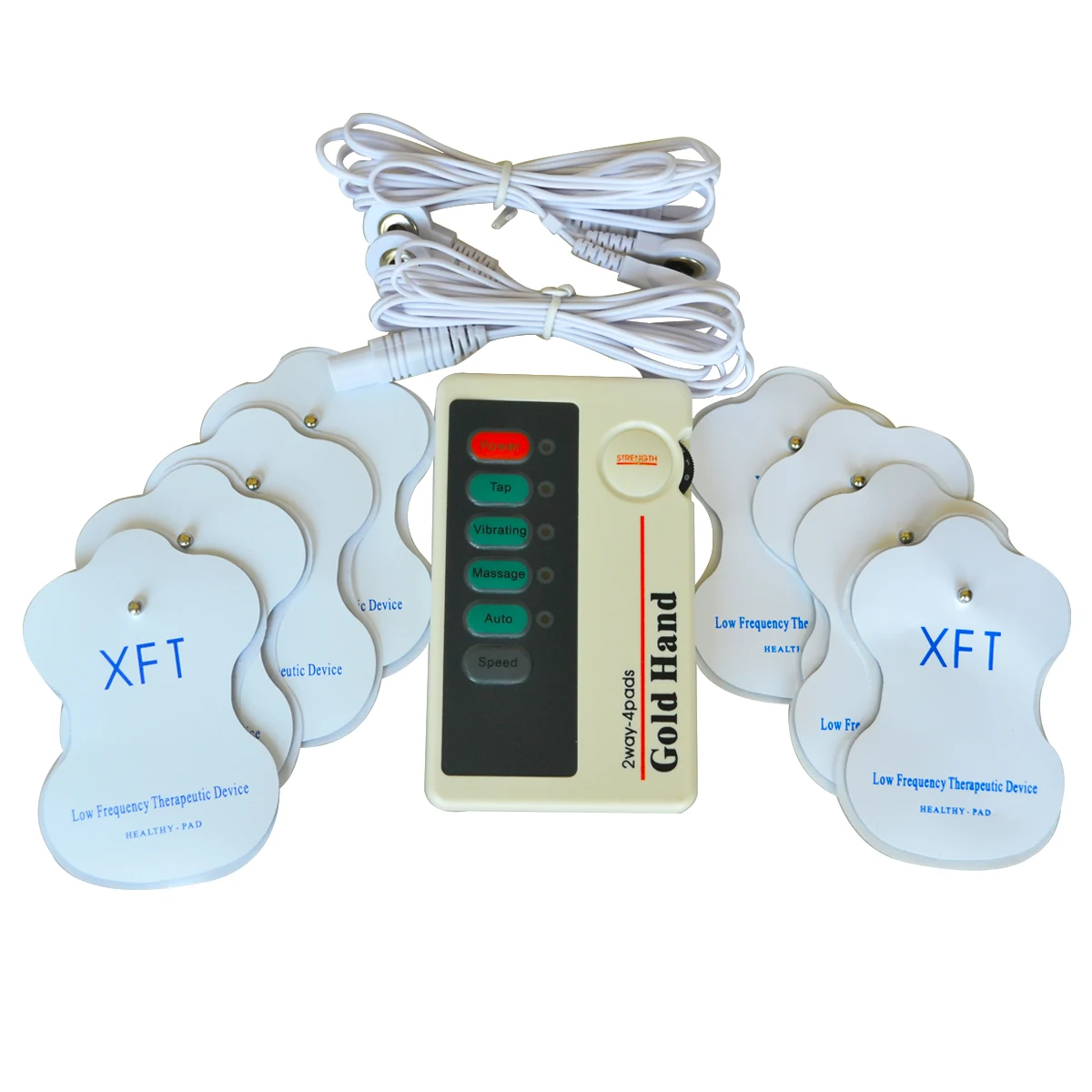 Забота о здоровье, электрический стимулятор, XFT-502, низкочастотный цифровой массажер, облегчение боли+ 8 шт., XFT электроды, колодки бесплатно