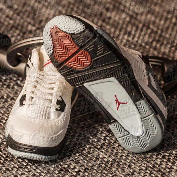 Кроссовки AJ 4 белый цемент AJ4 стерео 3D модель брелок подарок|Брелоки| |