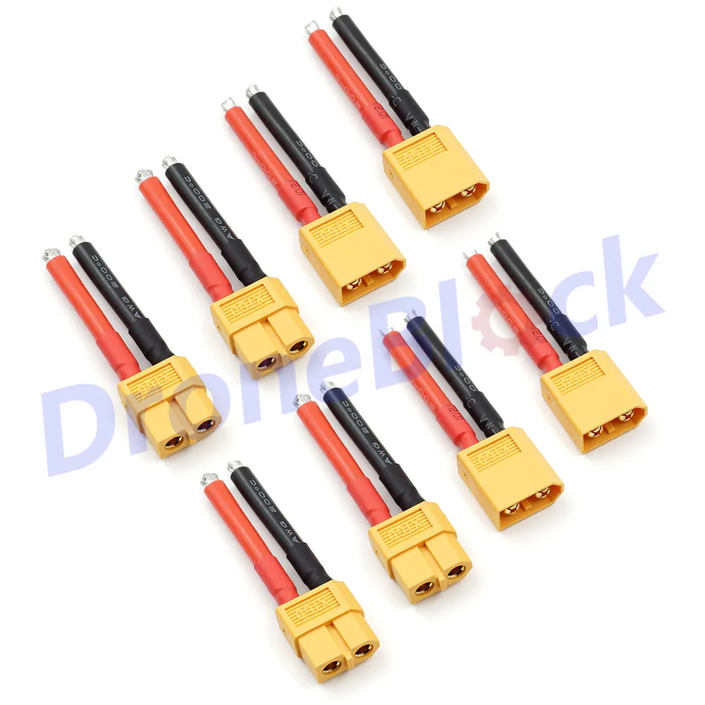 8 шт. силиконовый штекер 12AWG для аккумуляторов Lipo 40 мм|xt60 connector|silicone wiresilicone cable |