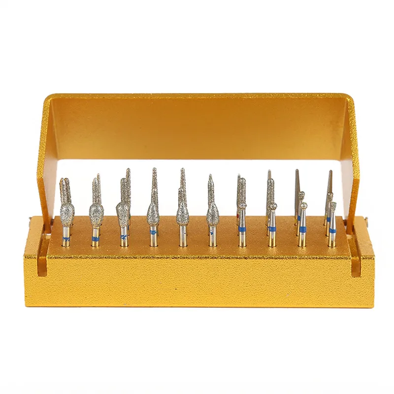 30pcs and holder Y& W& F/30/10 шт. стоматологических алмазных боров(дрель дезинфекция, на блочном высоком Скорость держатель Alumimum инструмент для отбеливания зубов TSLM2 - Цвет: 30pcs and holder