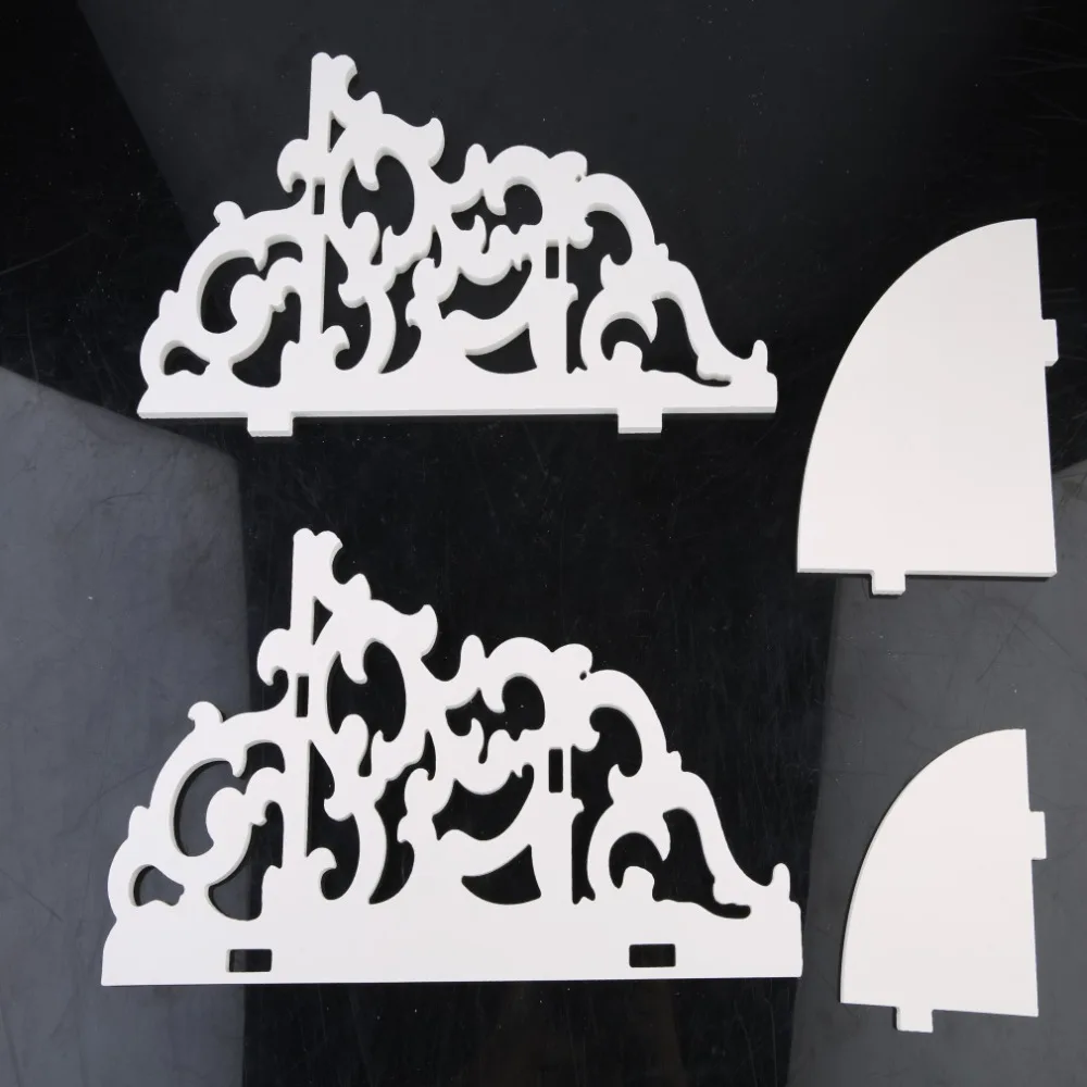 2018 Новая Полка для хранения винтажный декор белая деревянная настенная угловая