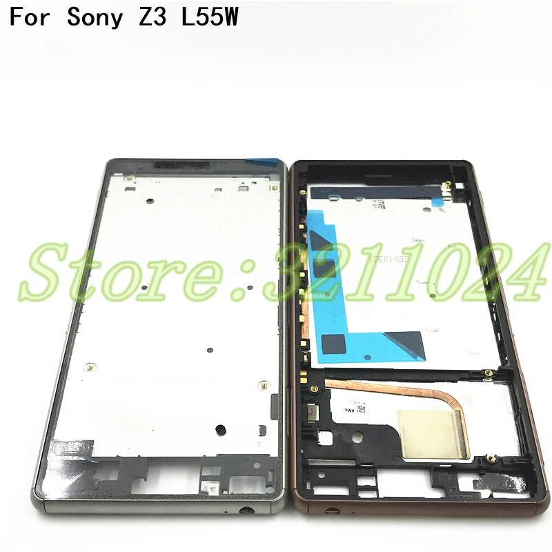 Корпус для Sony Xperia Z3 L55 L55w D6603 D6653 средняя рамка пластина ЖК с кнопкой питания