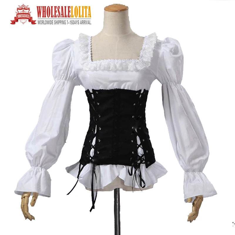 Ренессанс Medival пират Wench Vixen стимпанк блузка Женский костюм на Хэллоуин|steampunk