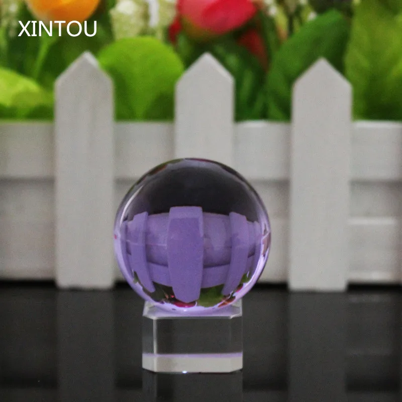 4 см Фиолетовый кварцевый кристалл шар реквизит для фотосъемки натуральный фэн