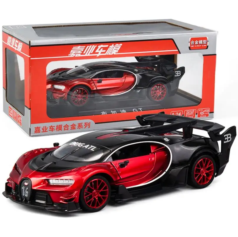 1:24 игрушечный автомобиль отличное качество bugatti gt Металлический Игрушечный