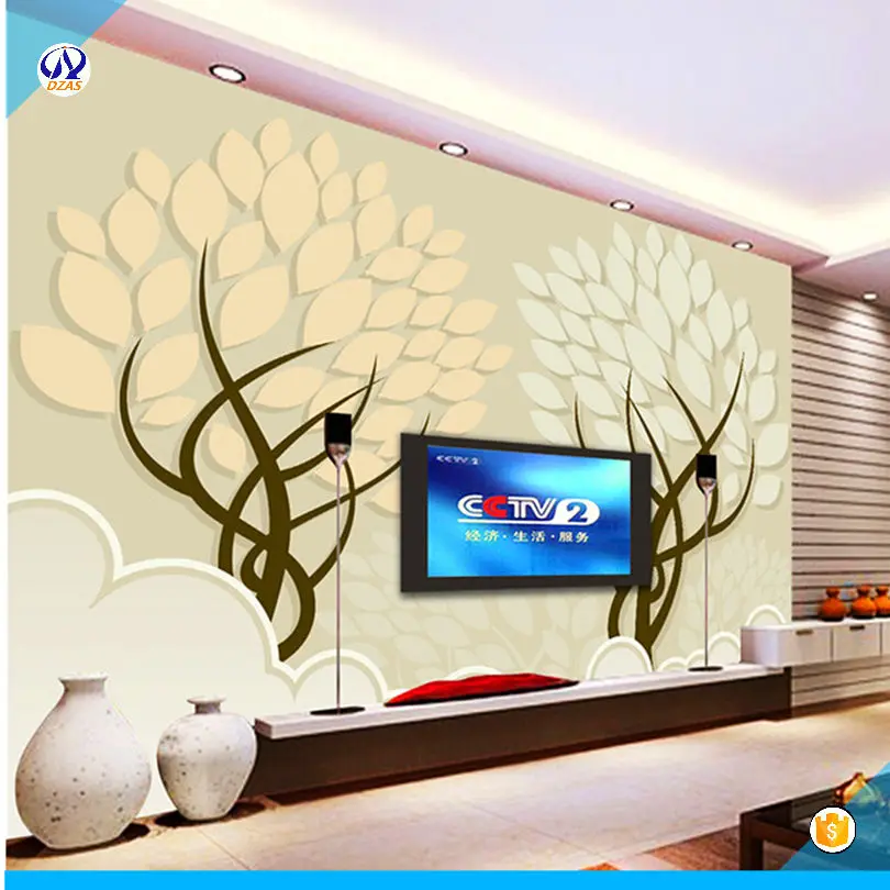 2018 Large Murals Wallpapers living room sofa TV background no stereo 3D AS-CX abstract tree Simplicity mural | Обустройство дома