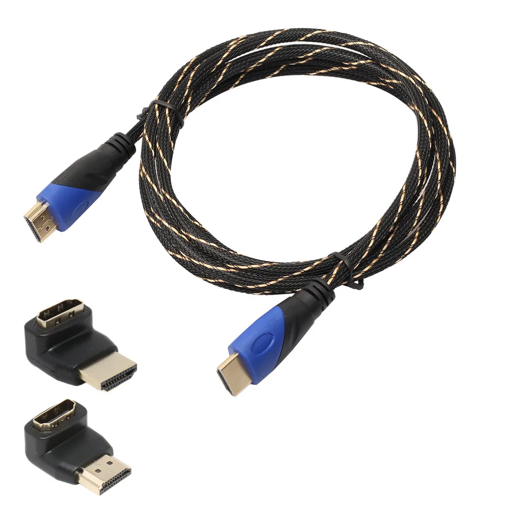 Плетеный HDMI кабель + адаптер HD 3D для PS3 Xbox HDTV метров 1080 P DF 0 5 м V1.4 Прямая доставка l1206