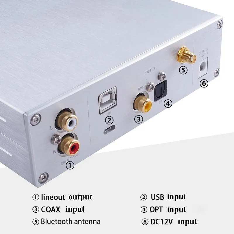 Bluetooth 5,0 ES9038Q2M ЦАП CSR8675 APTX HD XMOS XU208 USB аудио декодер Стерео усилитель DSD512 с разъемом для наушников T0273