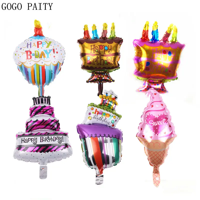 GOGO PAITY Новый 6 шт./лот Мини тортов на день рождения алюминиевый шар детские