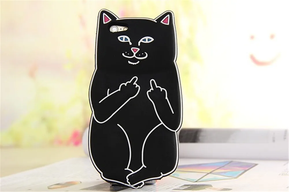 Роскошные Милый Забавный 3D мультфильм странно кошек телефона Чехлы для Apple iphone X 8