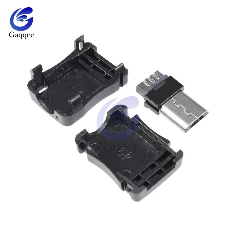 10 шт./лот USB папа 5 Pin с оболочкой пластиковый корпус Micro разъем Jack Tail Phone Plug Sockect
