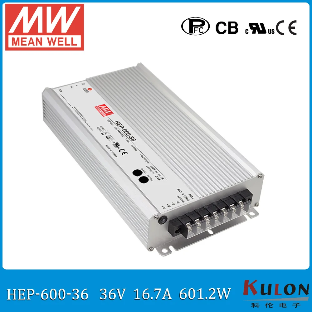 

Original Meanwell HEP-600-36 high efficiency 600W 36V 16.7A output adjusted Power Supply for harsh environment