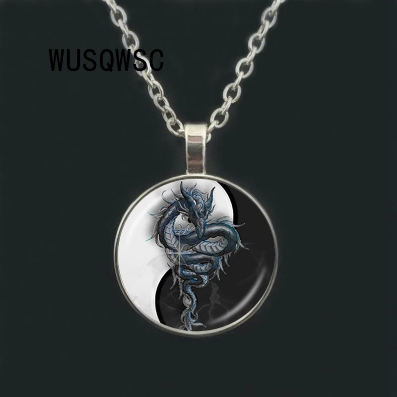 Инь дракон кулон китайский восемь схемы Цепочки и ожерелья Астрология зодиака