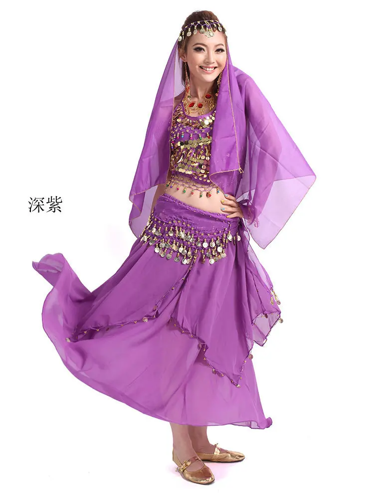 4 шт./комплект Женский костюм для танца живота | Тематическая одежда и униформа