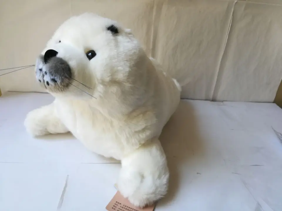large 42cm cute cartoon seal plush toy white soft doll throw pillow birthday gift b2043 | Игрушки и хобби