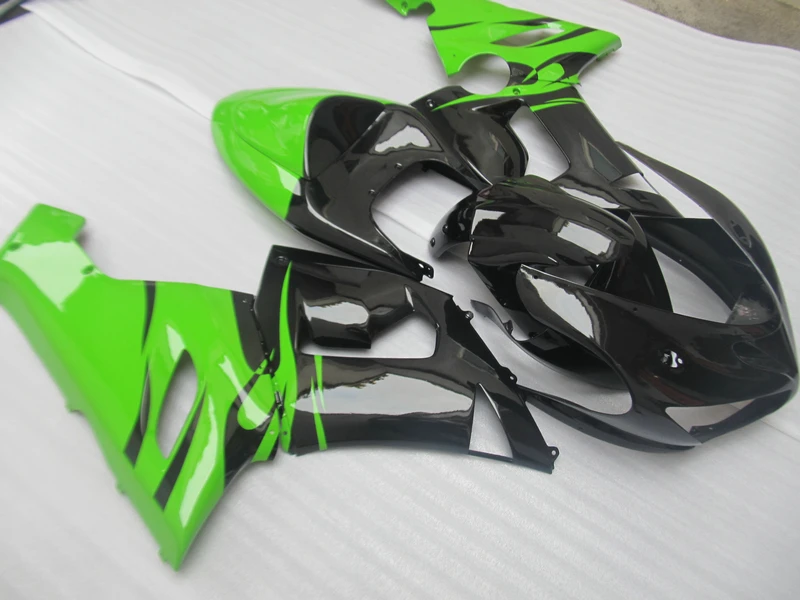 Наборы обтекателей 100% подходит для Kawasaki NINJA ZX 6R 2005 2006 zx6r 05 06 зеленый черный