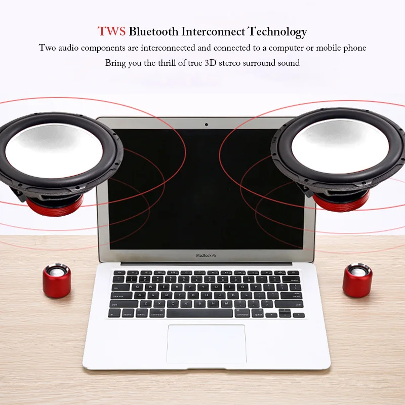 Открытый bluetooth динамик водонепроницаемый TWS тяжелый стерео Бас Звук карманный размер портативный динамик