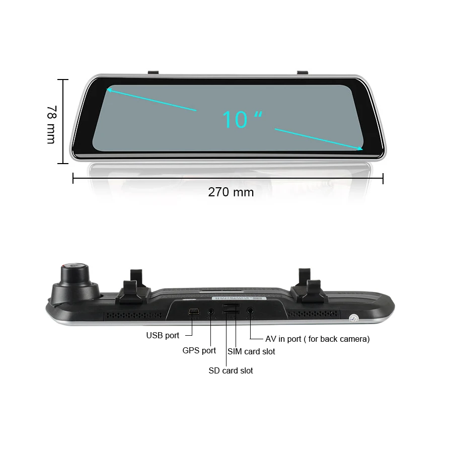 Новейший 3G10 &quotзеркальный автомобильный рекордер HD1080P двойная камера gps