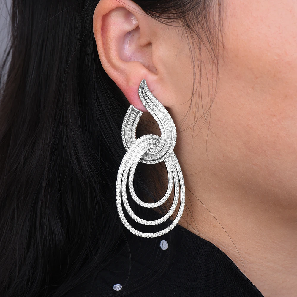 Женские серьги-капельки SisCathy роскошные свадебные с кубическим Цирконом и
