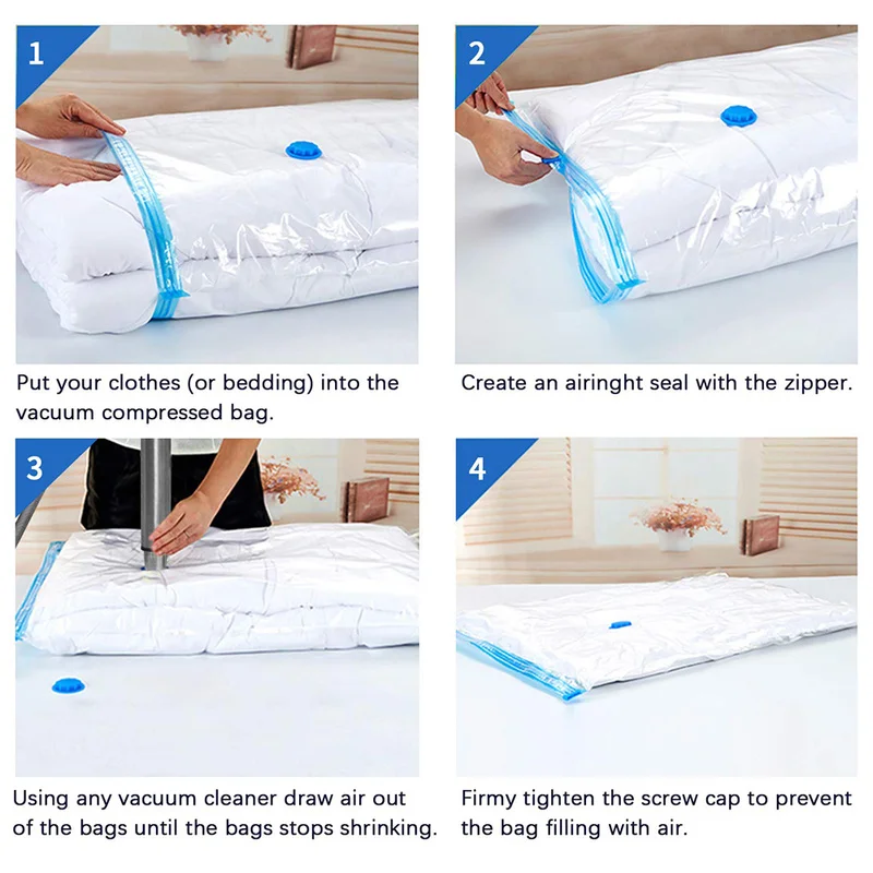 Складная домашняя вакуумная сумка для хранения одежды шкаф органайзер вакуумные