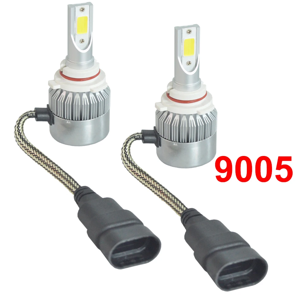 2 шт 12 V 24 V Автомобильный светодиодный H1/H3/H4/H7/H11/9005/9006 36 вт фары лампы для передних фар дальнего света все-в-одном преобразования автоматическое противотуманные фары