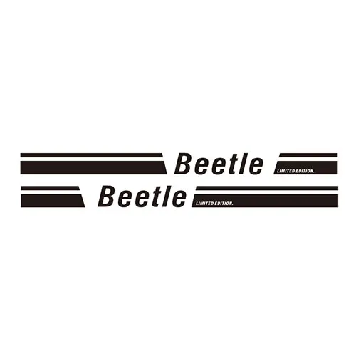 Black Пара боковой юбки гоночная полоса наклейка для Volkswagen Beetle 2010- Ограниченная серия графическая Наклейка s - Название цвета: Black