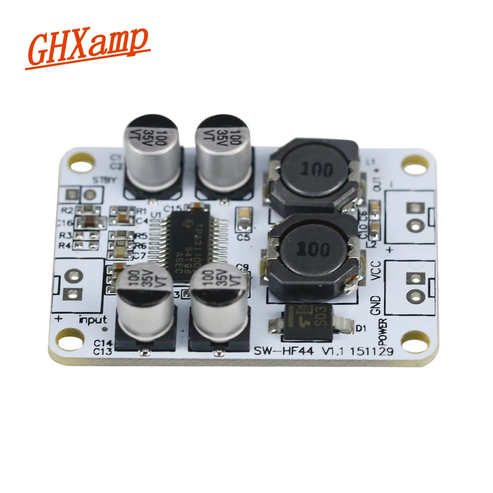 Ghxamp TPA3110 30 Вт PBTL моно цифровой усилитель доска для 4OHM 6. 8 Ом 30 Вт динамик DC8~ 26 в