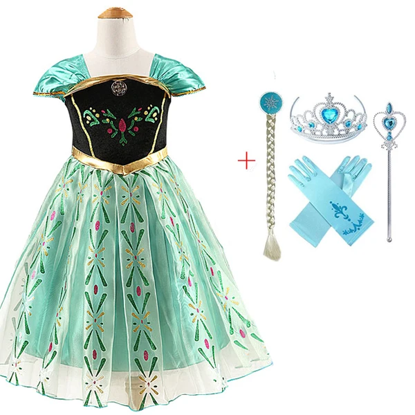 Baby Girl Elsa Dress for Girls Clothing Cosplay Costume Halloween Christmas Party Princess Teens Fancy Cartoon Vestidos | Детская одежда