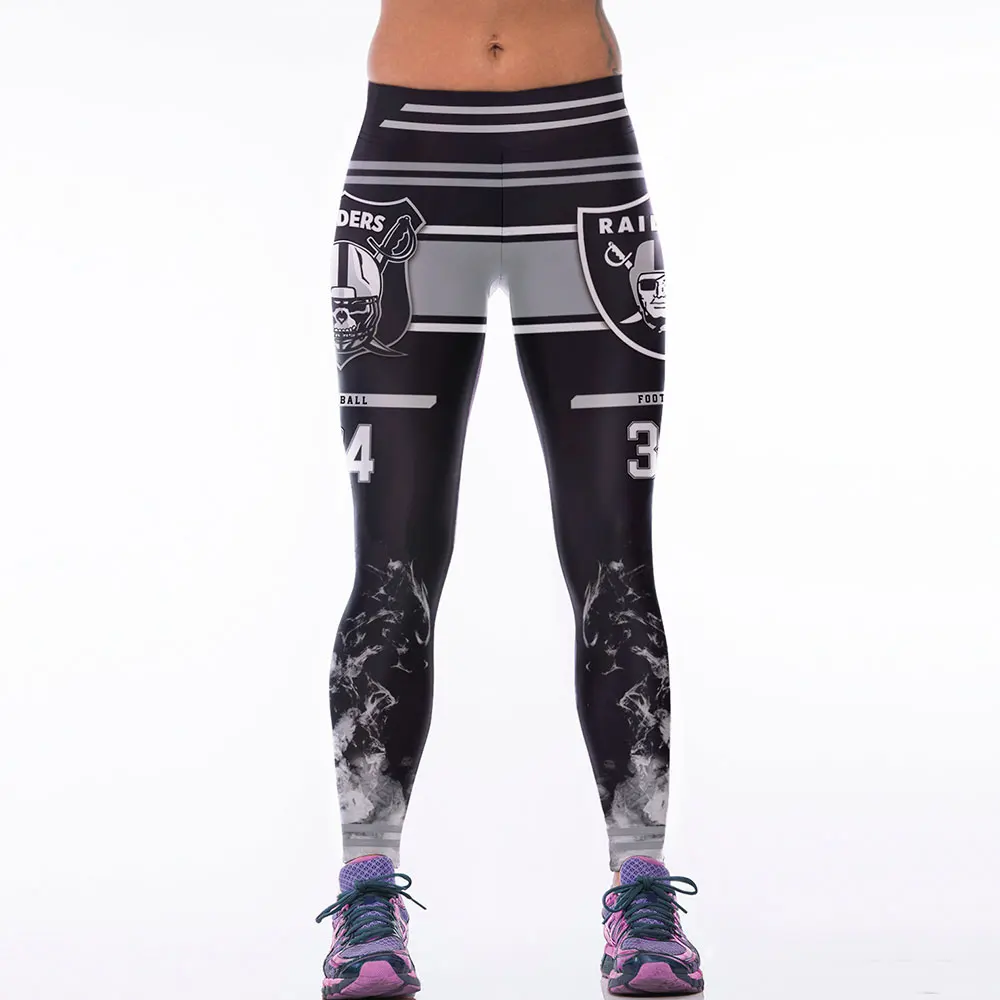Горячие Рейдеры Женщины Спортивные Леггинсы Американского Футбола НФЛ 3D