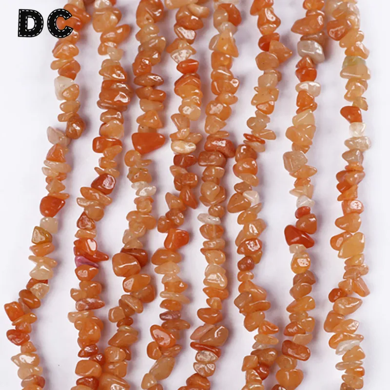 DC 80 см/нитка неправильной формы каменный Красный Авантюрин Натуральный камень
