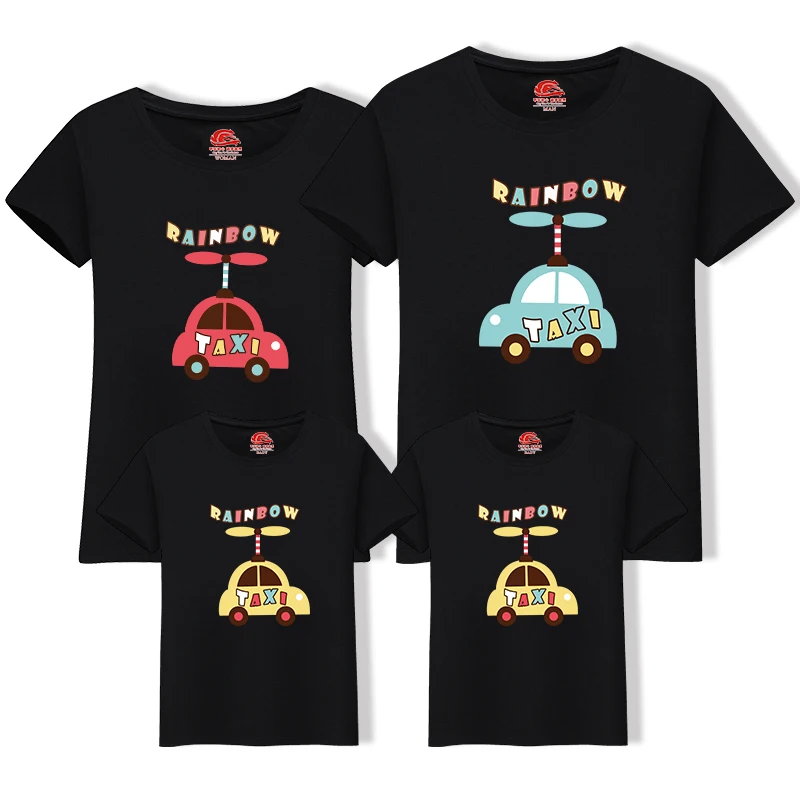 Футболка мужская хлопковая в стиле такси рубашка с подбором нарядов для семьи