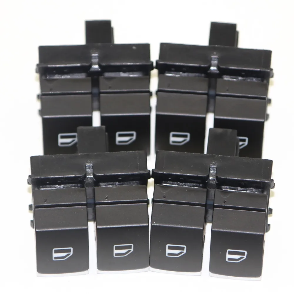 4 шт. хромированный переключатель стеклоподъемника для VW Golf 5 Touran Passat CC Caddy Tiguan 5K3 959