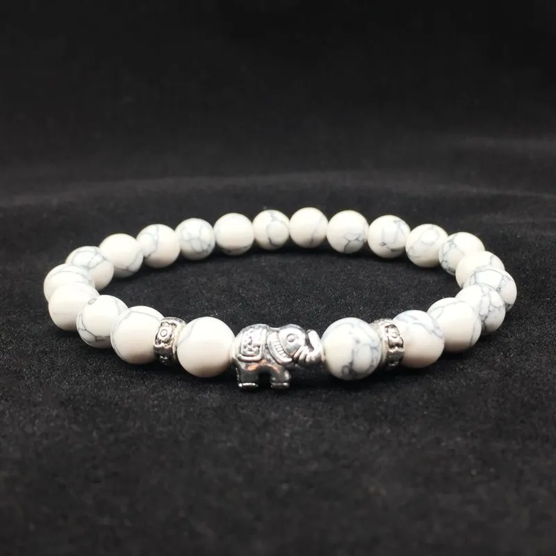 Natural Stone Bead Buddha Bracelets For Women Men Jewelry Black Lava Gift Elephant Bangles Christmas gift | Украшения и
