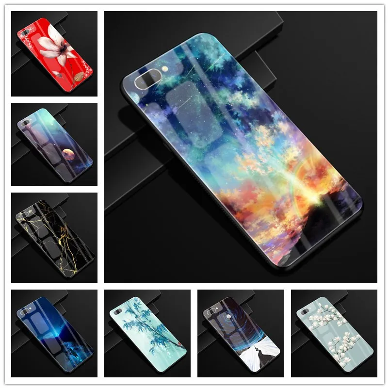 Для Oppo A3S чехол OPPOA3S стеклянный жесткий чехол для телефона для Oppo A3S AX5 A 3 S/Oppo A5 чехол AX5S чехол OPPOA5 закаленное крутое 6,2