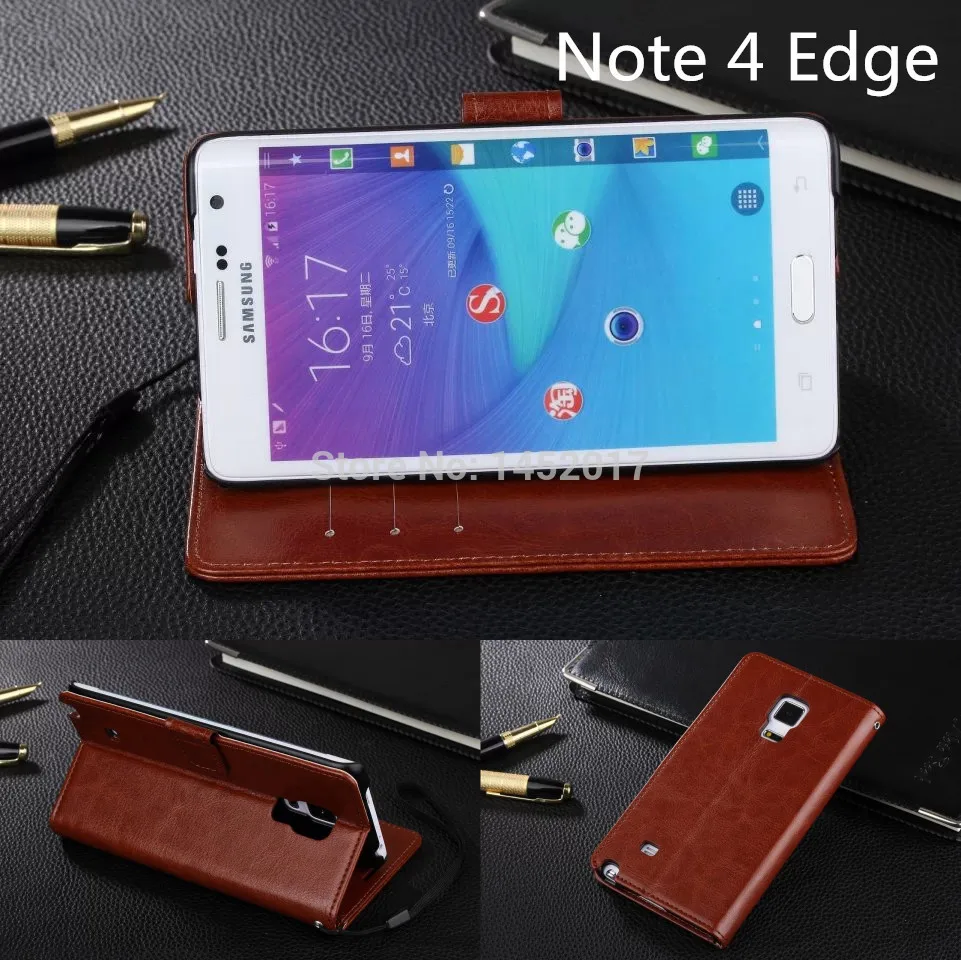 Кожаный чехол для телефона AZNS Note edge Samsung Galaxy N9150 с откидной крышкой кошелек чехлы