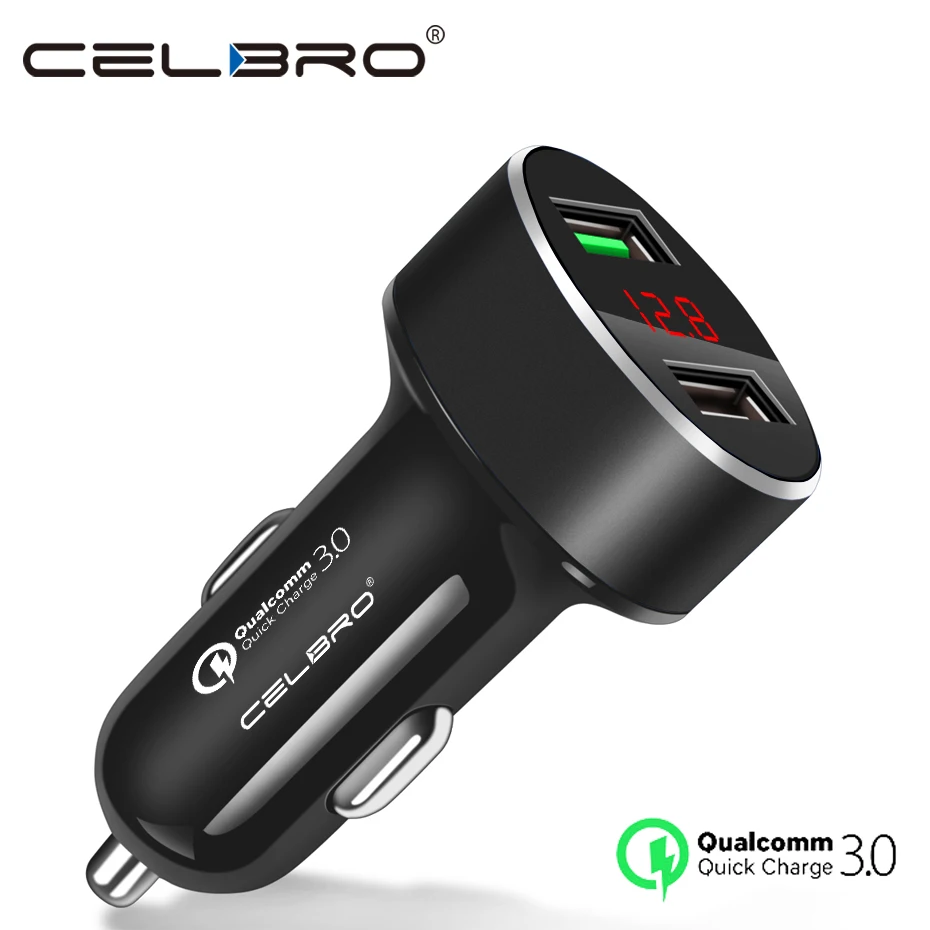 QC 3 0 быстрое автомобильное зарядное устройство Quick Charge светодиодный дисплей для