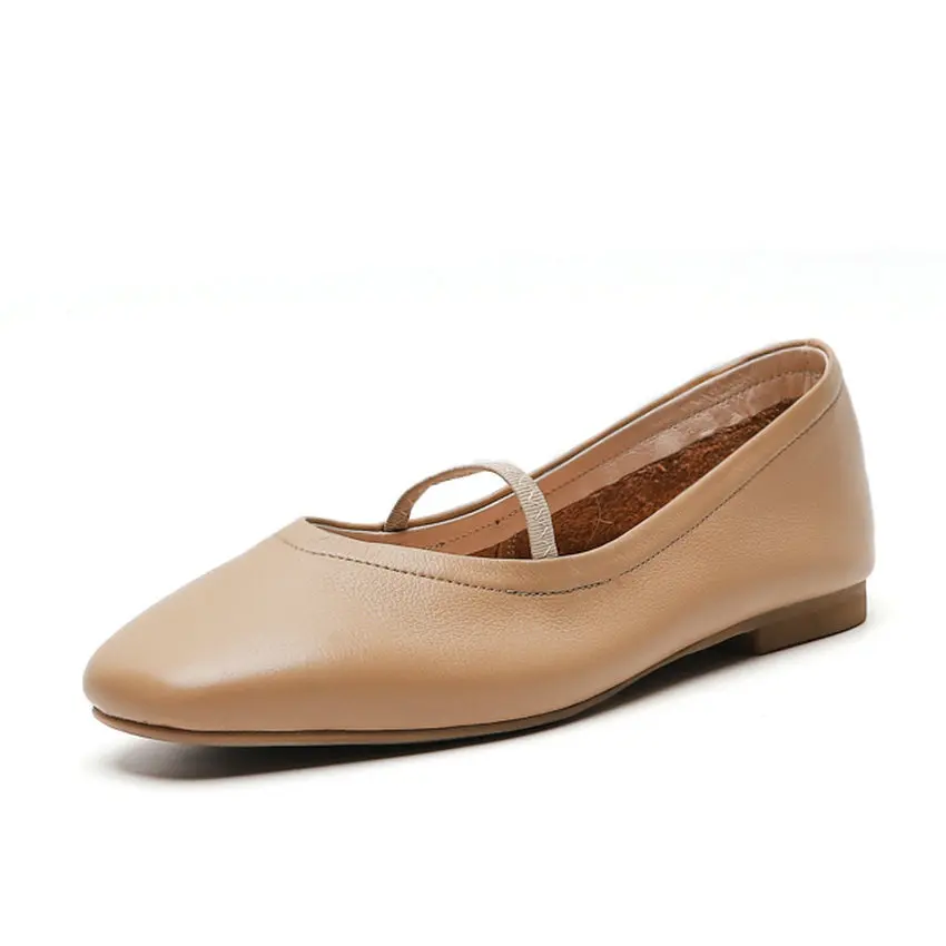 Khaki QUTAA/ г. Демисезонная женская обувь из вулканизированной кожи Модная женская обувь на низком квадратном каблуке с круглым носком из коровьей кожи и искусственной кожи размер 34-40 - Цвет: Khaki