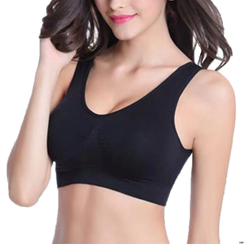 Womens Seamless Sports Bra Wire Drop Yoga Fitness Bralette Unpadded Comfort Sleep
