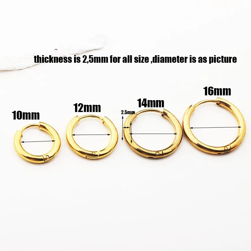 Серьги кольца из нержавеющей стали в стиле панк|earrings huggies|fashion hoop earringshoop earrings |
