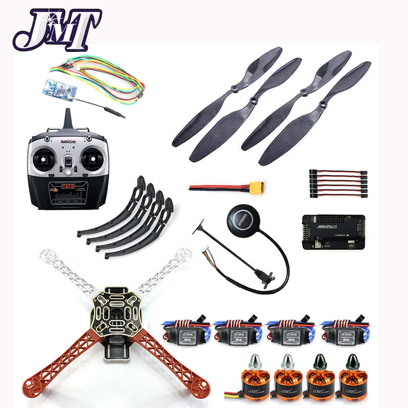 DIY 2 4G 4 осевой Радиоуправляемый квадрокоптер Atitude Hold Drone с APM 8 Flight Control 450 мм