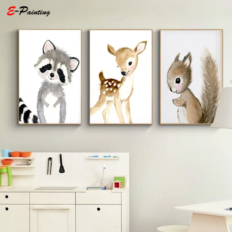 Детский Настенный декор нейтральная детская комната с рисунком леса для спальни