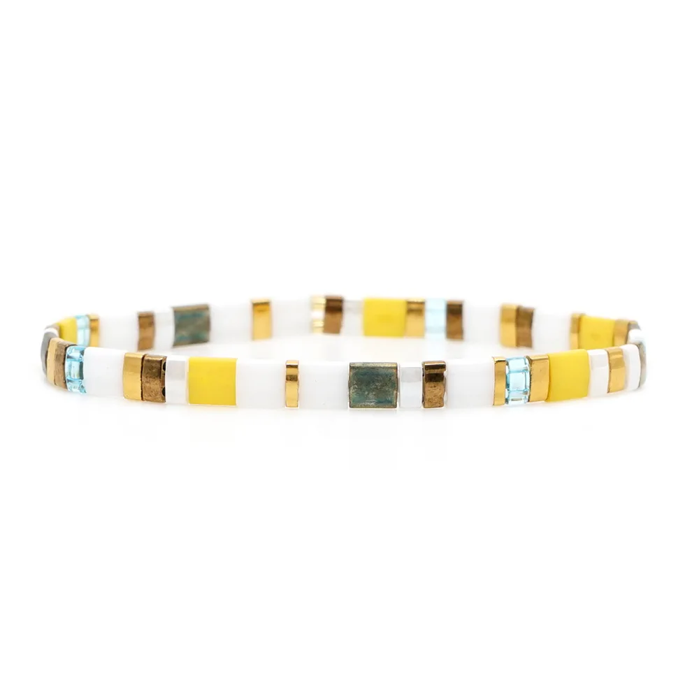 3 Богемные браслеты для женщин MIYUKI Tila бусины браслет Boho красочные Pulseira Mujer регулируемые ювелирные изделия модный подарок новинка - Окраска металла: 3
