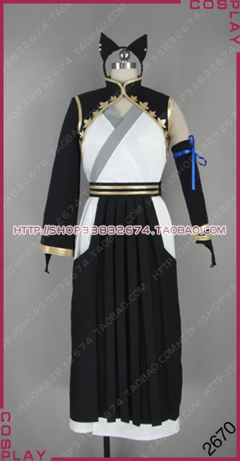 RWBY Kali Belladonna Cat Ears Black White Dress Cosplay Costume S002