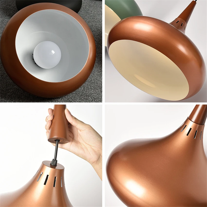 Современные подвесные светильники дизайн LED люстра дерево и алюминий лампа