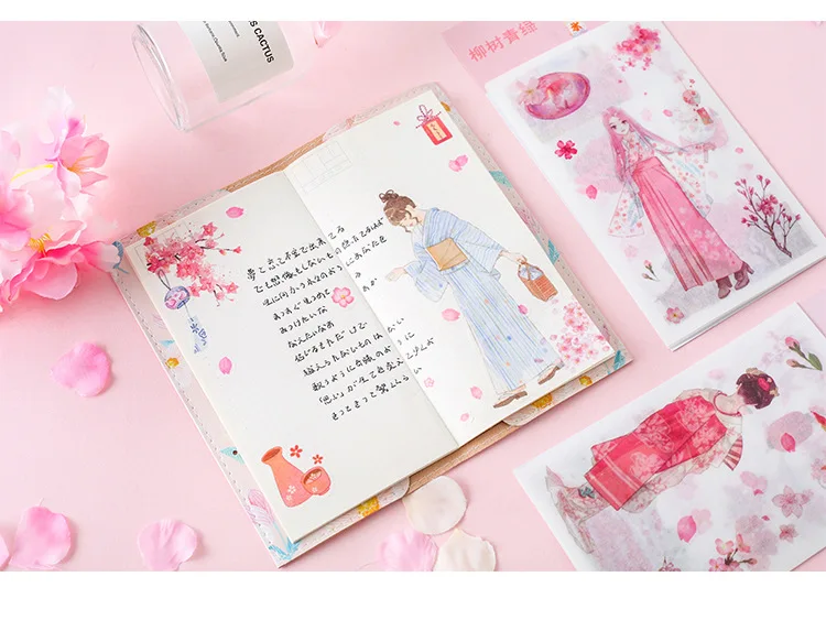 6 шт./лот милые декоративные Скрапбукинг наклейки Сакура пули журнал Kawaii ручной работы дневник японский стикер для канцелярских товаров бумага