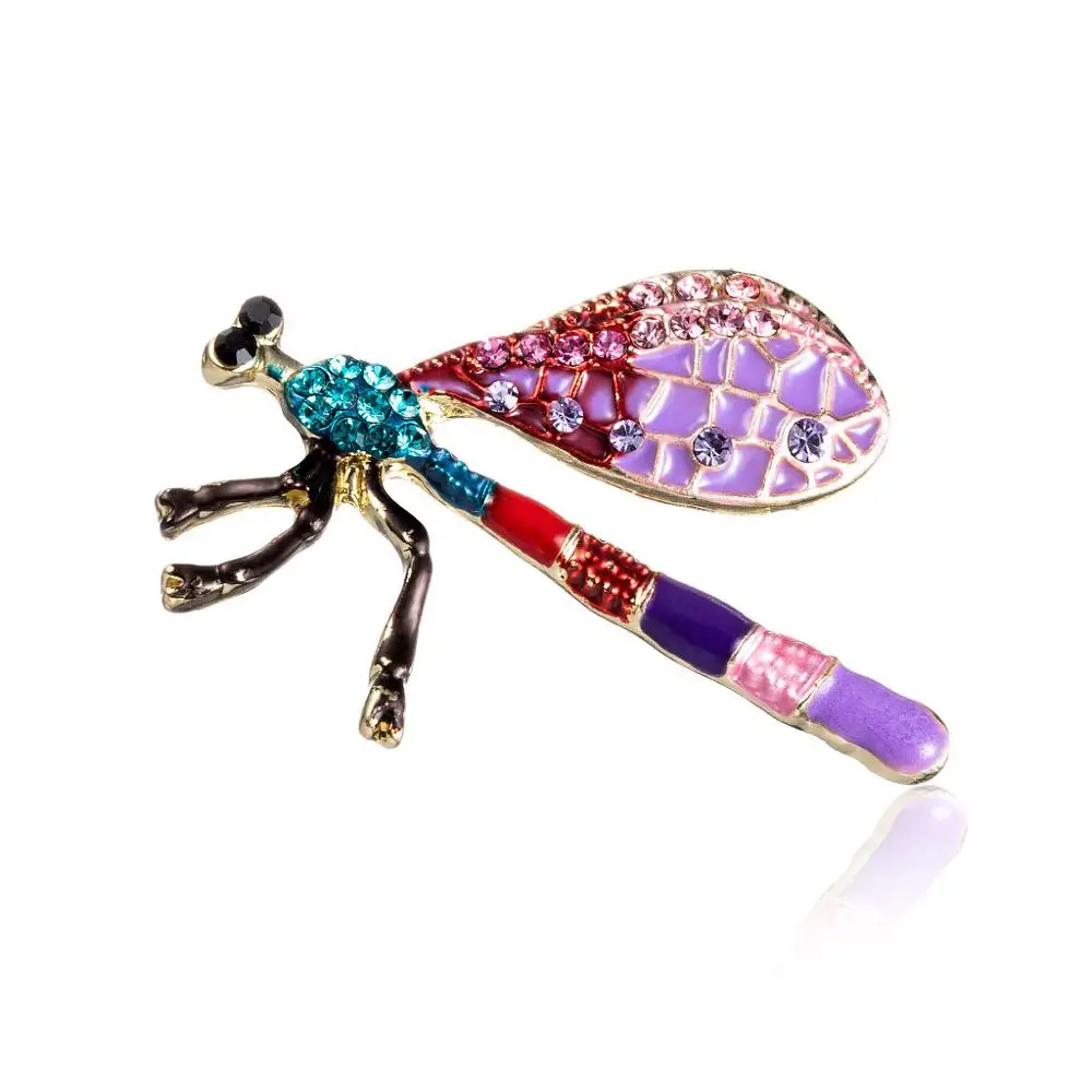 dragonfly2 Rinhoo, с рисунком в виде котиков, завод фруктовая брошь, эмалированный штифт металлический знак броши для Для женщин Модные украшения Винтаж золото свадебная брошь булавка - Окраска металла: dragonfly2