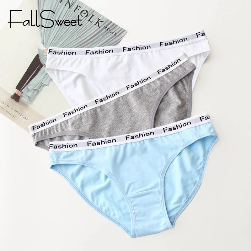 Женские трусики из хлопка FallSweet удобные трусы больших размеров M–L–XL–XXL 3 шт. /