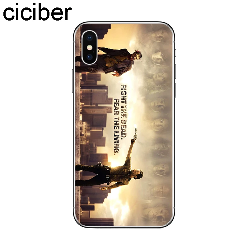 Ciciber Walking Dead чехол для iPhone 7 Чехол 8 6S Plus X XR XS Max 5S SE телефона Мягкий Силиконовый ТПУ